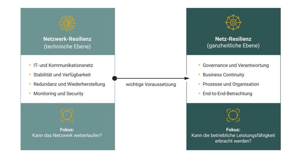Vergleich Netzwerk- und Netz-Resilienz